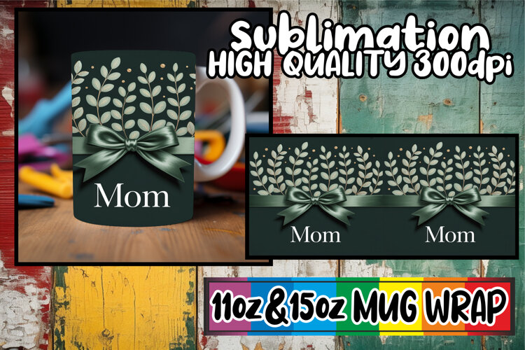 Dreamy skies 11oz 15oz mug wrap, Mother's Day example image 1
