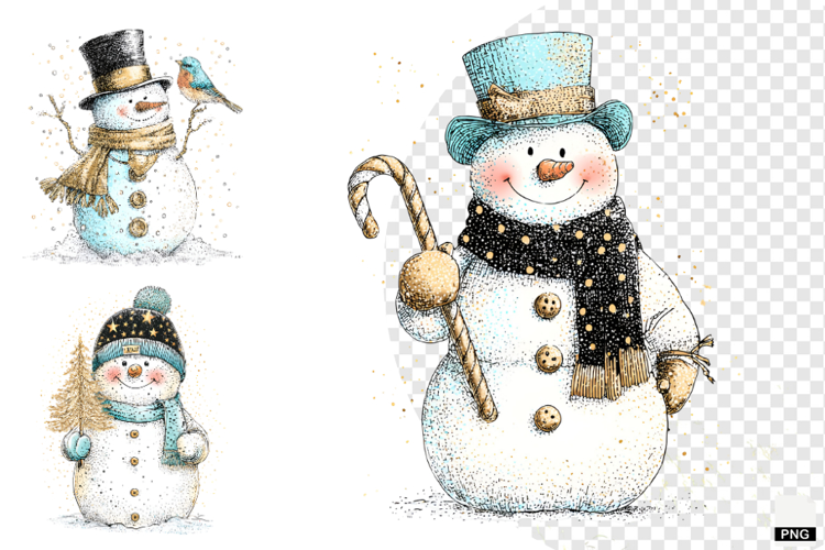 Doodle Style Christmas Clipart