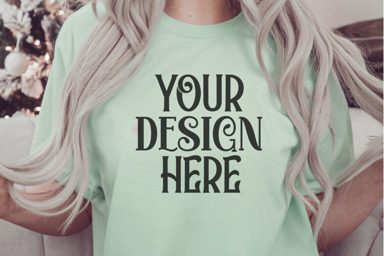 Bay Comfort Colors 1717 Christmas Mockup, CC 1717 example image 1