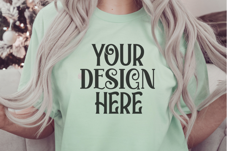 Bay Comfort Colors 1717 Christmas Mockup, CC 1717