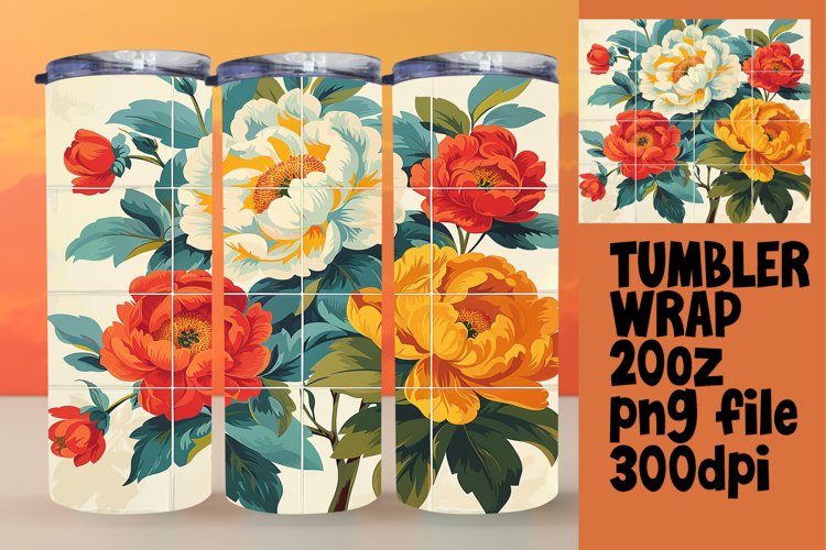 Radiant Flower Fun 20oz Tumbler Wraps - Sublime Designs