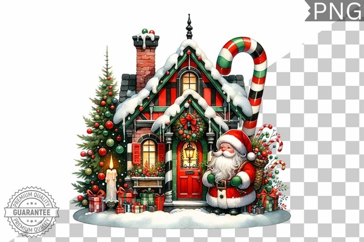 Christmas Santa Sublimation - Clipart PNG Design example image 1