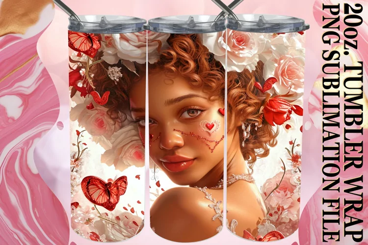 Heartfelt Love on Tumbler Wrap Sublimation