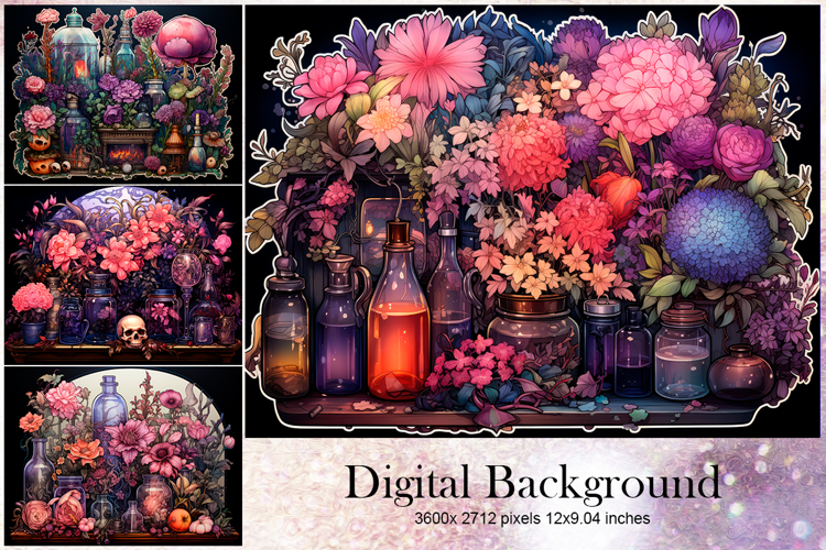 Flower Background Wallpaper Backdrop Wallart_98