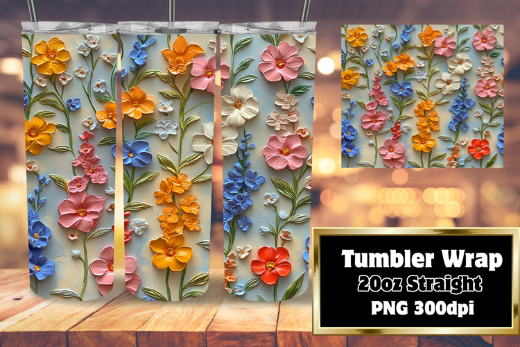 20oz Tumbler Artwork for Every Occasion , 3D Flower
