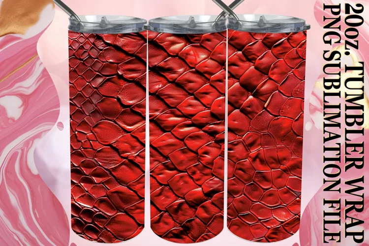 3D Texture Design Tumbler Wrap PNG