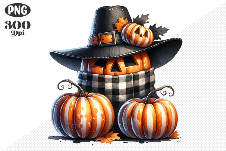 Halloween Pumpkins Sublimation - Clipart PNG Design