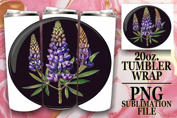 Denim Flower Tumbler Sublimation Spring 20oz