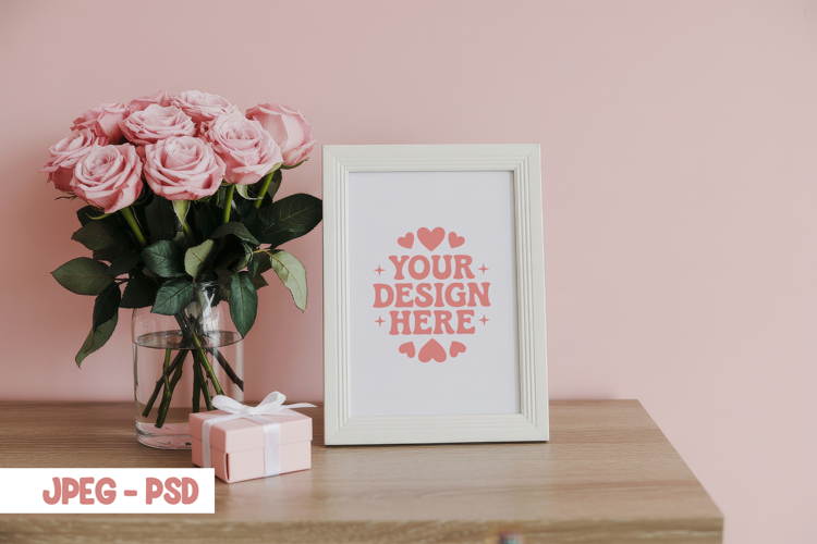 Valentine Minimal Mug PSD JPEG Mockup