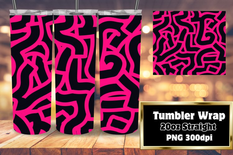 Abstract Neon Majesty Sublimation Patterns 20oz example image 1