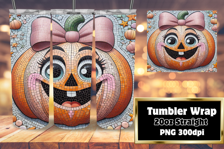 ELEGANT PNG for 20oz Tumbler , Cute Pumpkin