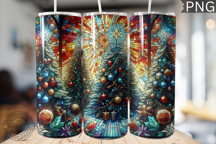 Christmas Tree Tumbler Wrap Design |High Quality 300 Dpi