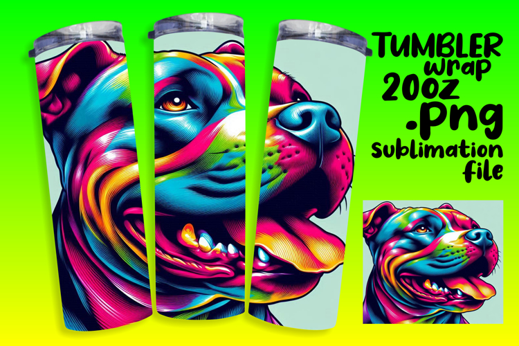 CHARMING 20oz Tumbler Template for Custom Gifts , Dog