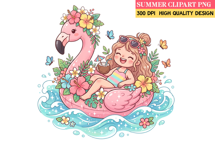 Summer Whimsical Clipart,Summer png,Beach Sublimation png example image 1