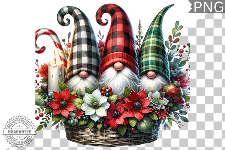 Christmas Gnome Sublimation - Clipart PNG Design