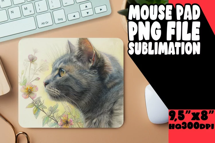 Grinning Kitty Sublimation Mouse Pad