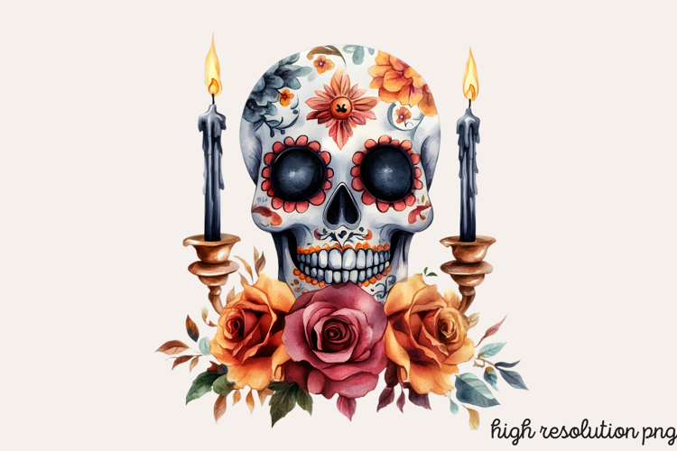 Da de Los Muertos Sublimation PNG