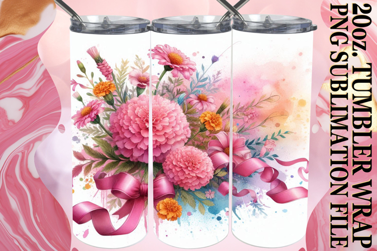 Magical Gifts 20oz tumbler wrap, Flowers