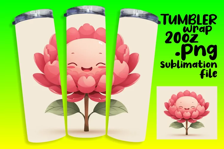 Nostalgia in Full Bloom: 20oz Tumbler Art