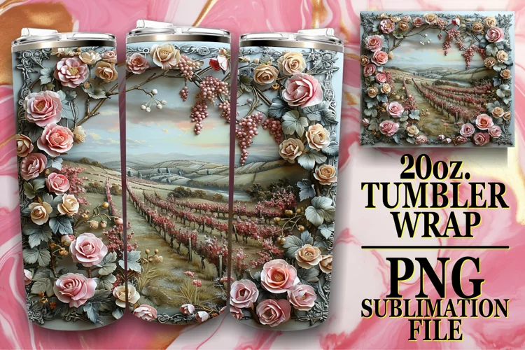 Blossom Horizon View Tumbler Sublimation 20oz