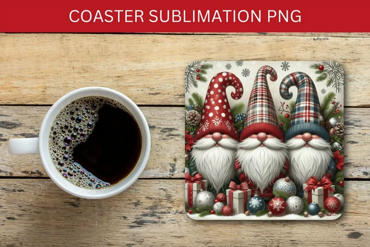 square coaster - gnome