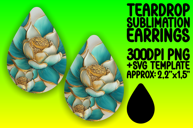 Bright Teardrop Design for Crafting , 3D Flower