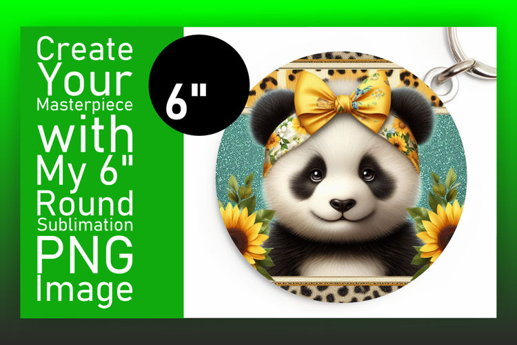 Chic Keychain Circle PNG Sublimation , Cute Animals