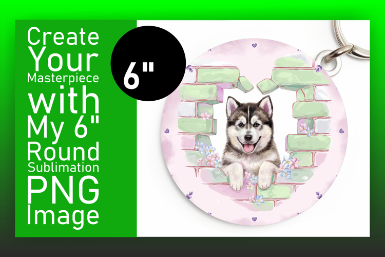 Creative Round Design for Coasters , Cute Dog