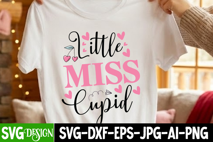 Little Miss Cupid SVG Design,Valentines Day SVG Design