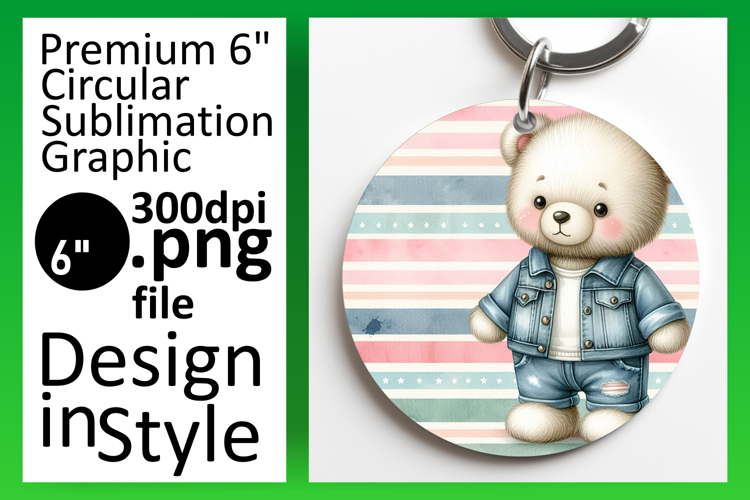 Sophisticated Keychain Circle PNG , Teddy Bear