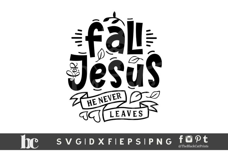 Fall For Jesus SVG DXF EPS PNG Thanksgiving svg example image 1