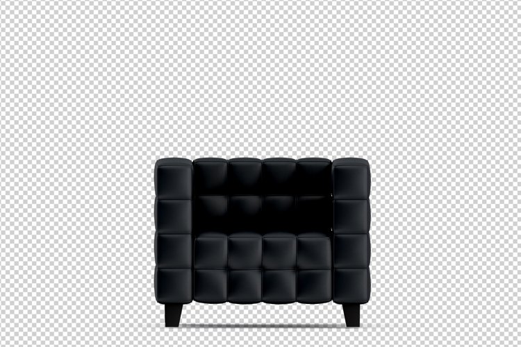 Isometric Arm Chair 3D isolated render