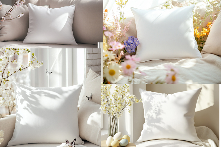 Pillow Mocku |Spring Pillow Mockup | Floral Cushion Mockup