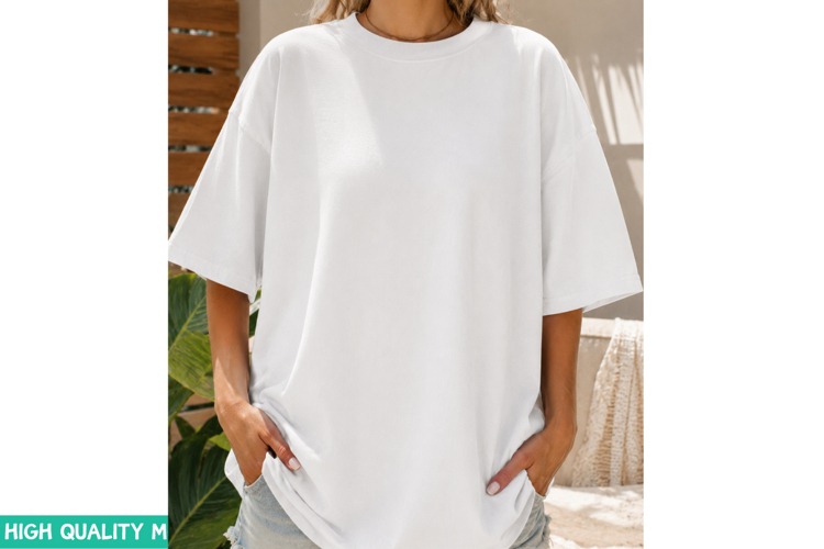 Blank White Oversized Shirt Mockup High Quality PNG File