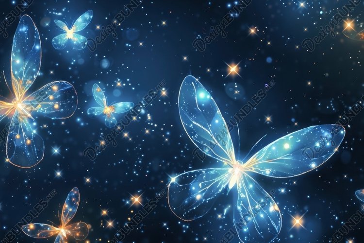 Glowing Fireflies Background Wallpaper