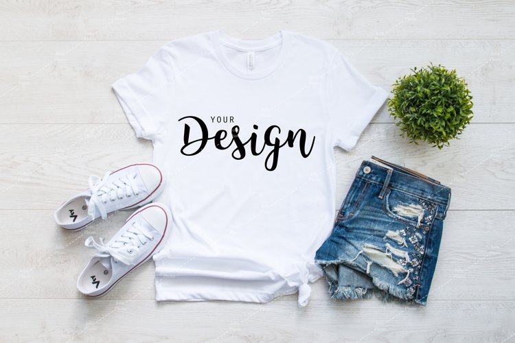 White Tshirt Mockup Image 11