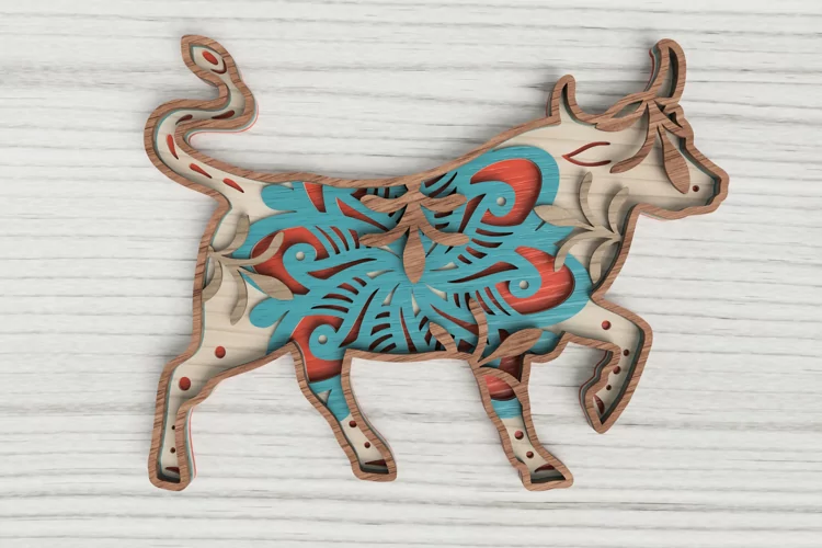 New Year laser cut file - 2021 - Year of the Ox