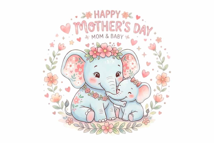 Cute Baby Elephant Clipart Image 2