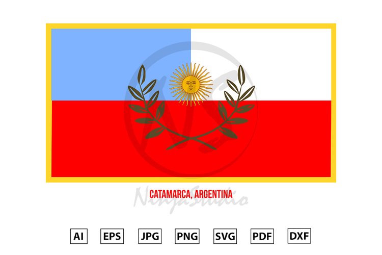 Catamarca Flag Vector. Flag of Argentina Provinces example image 1