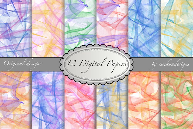 Misty Pastel Scrapbook Paper example image 1