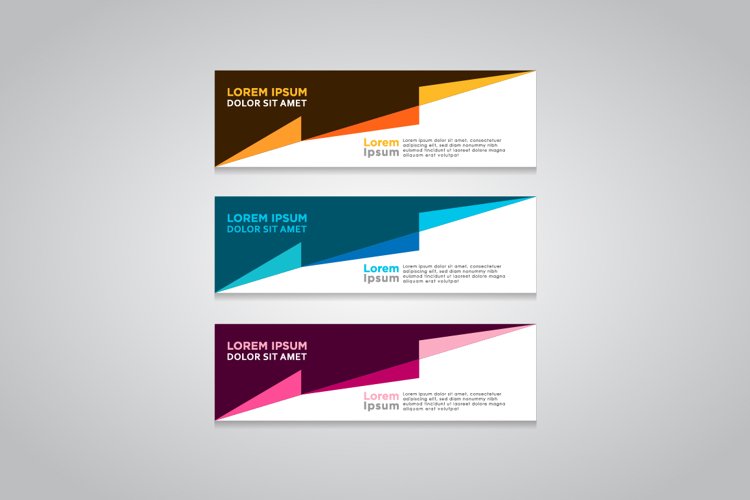 Vector abstract design web banner template