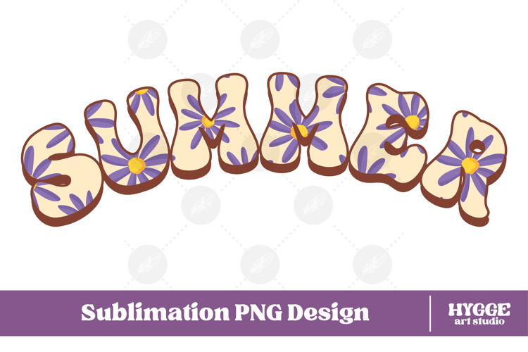 Floral Summer Png Retro Flowers Sublimation Daisy Daisies