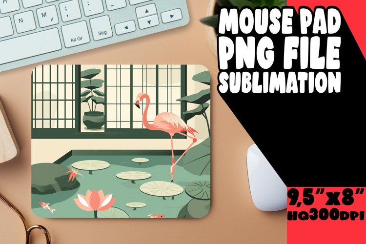 Exotic Elegance Flamingo Mouse Pads example image 1