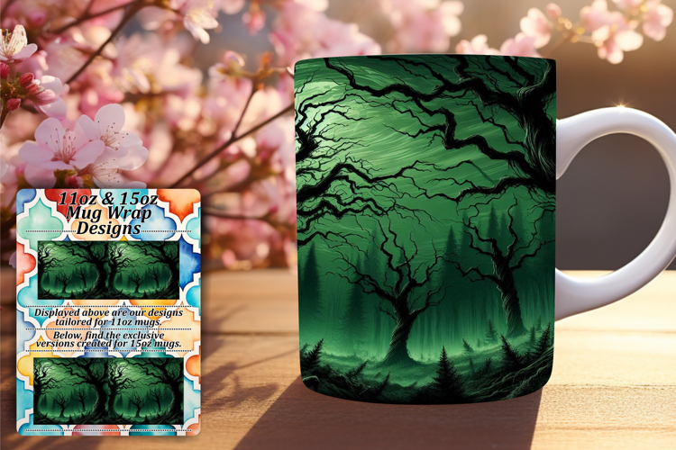 Unique 11oz Mug Wrap Png Template , Horror Halloween