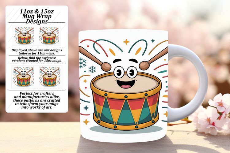 Magical 11oz Mug Wrap Png Design , Cute Christmas