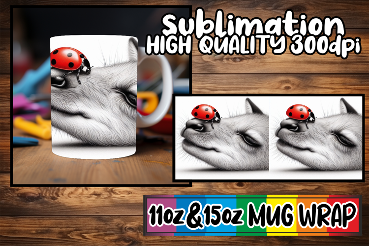 Vibrant joy 11oz 15oz sublimation wrap, Cute Animals