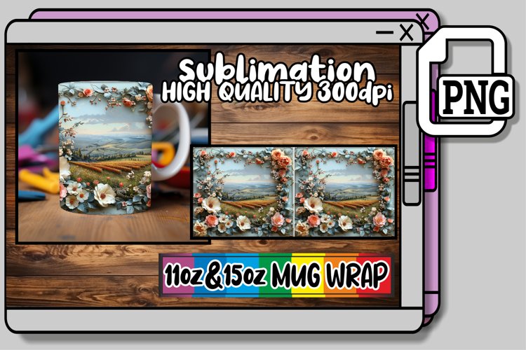 Spring Tranquility: 3D Mug Sublimation 15oz