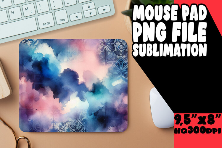 RADIANT DESK MAT ARTISTIC TOUCH, Watercolor Patter example image 1