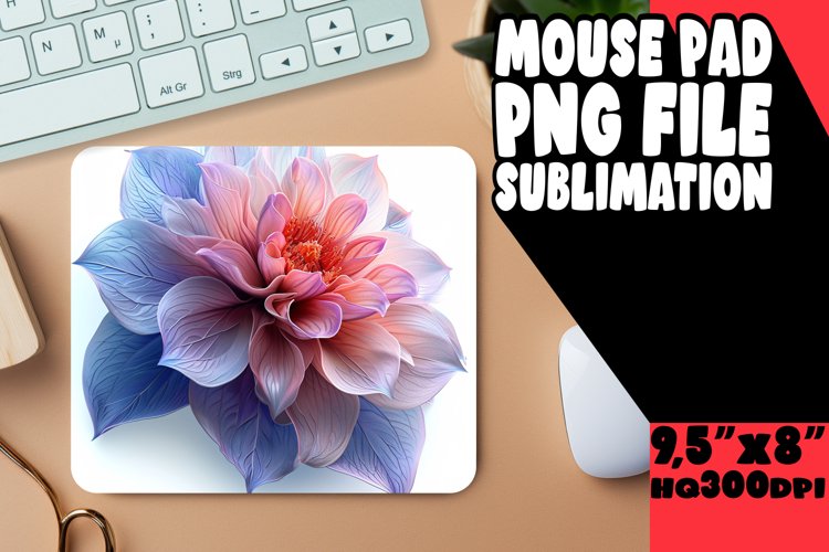 Whimsical Colorful 3D Flower Mouse Pad: Vibrant Fun