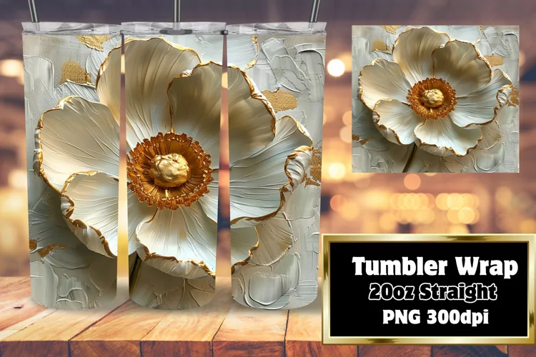Spring Symphony: 3D Spring Tumbler Wrap